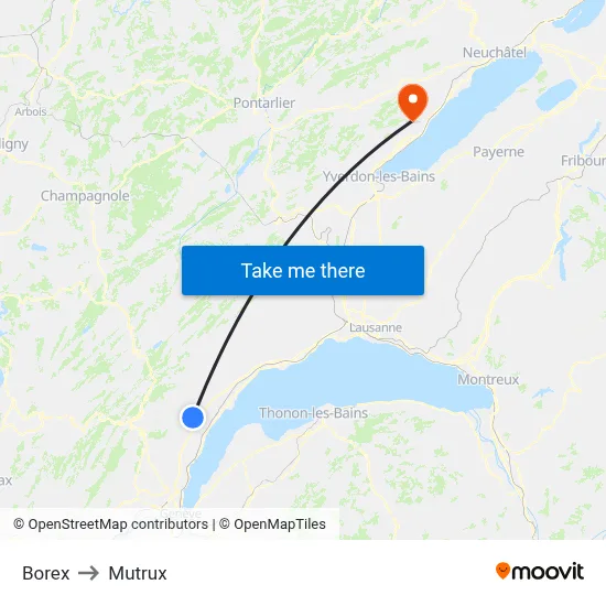 Borex to Mutrux map