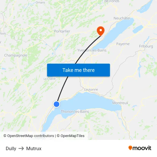Dully to Mutrux map