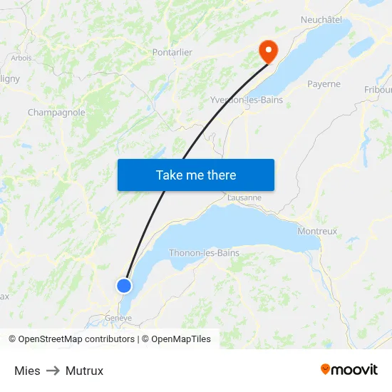 Mies to Mutrux map