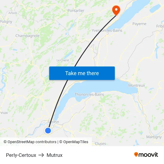 Perly-Certoux to Mutrux map