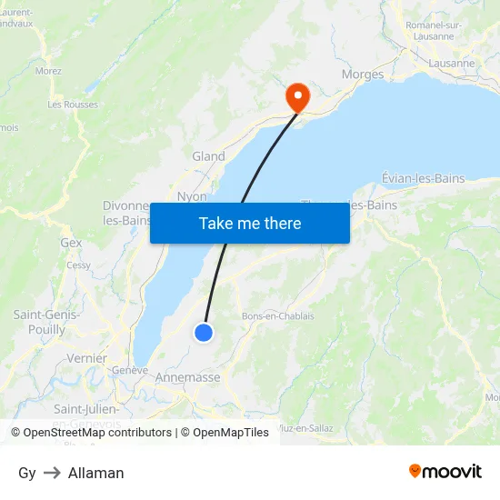 Gy to Allaman map