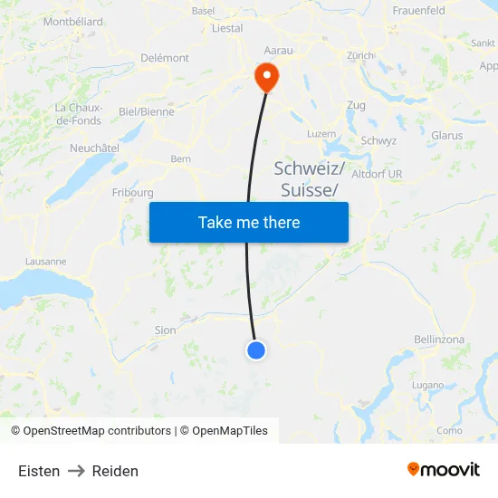 Eisten to Reiden map