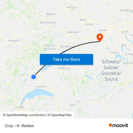 Croy to Reiden map