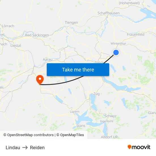 Lindau to Reiden map