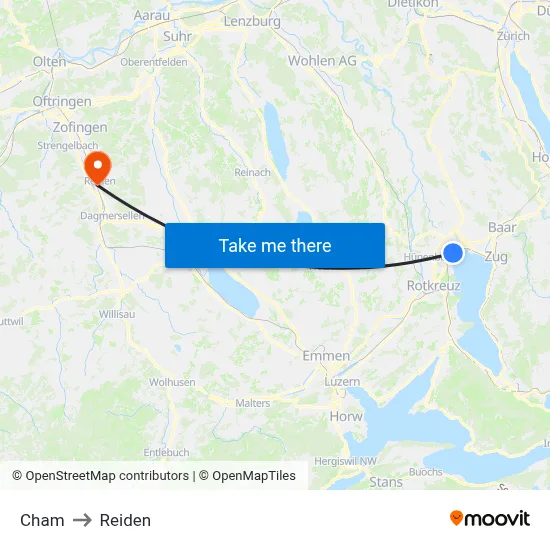 Cham to Reiden map
