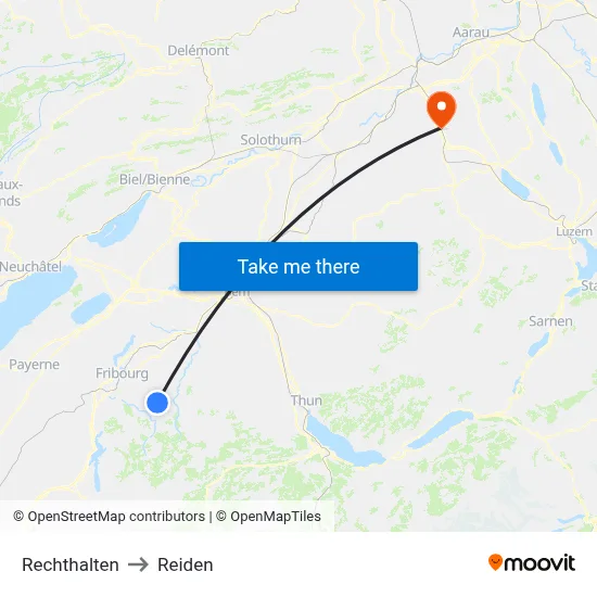 Rechthalten to Reiden map