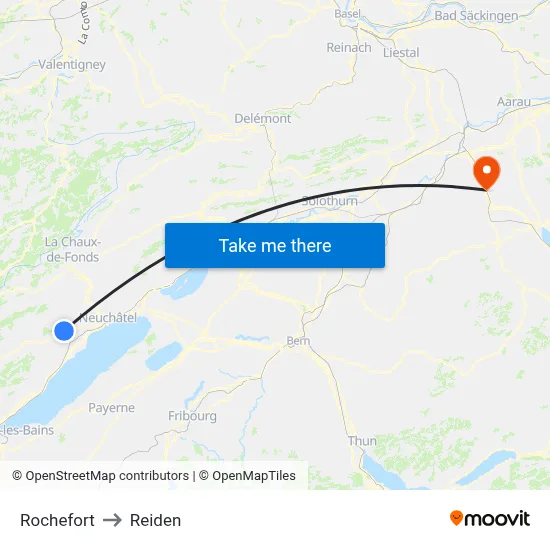Rochefort to Reiden map