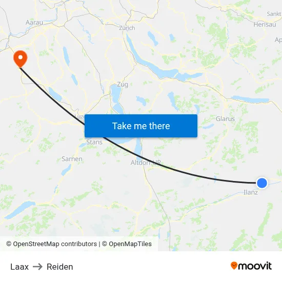 Laax to Reiden map
