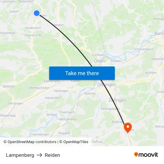 Lampenberg to Reiden map