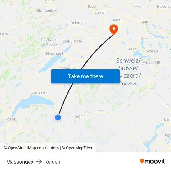 Massongex to Reiden map