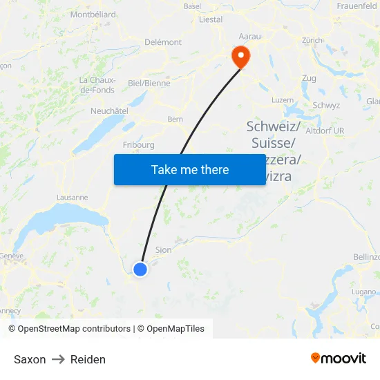 Saxon to Reiden map
