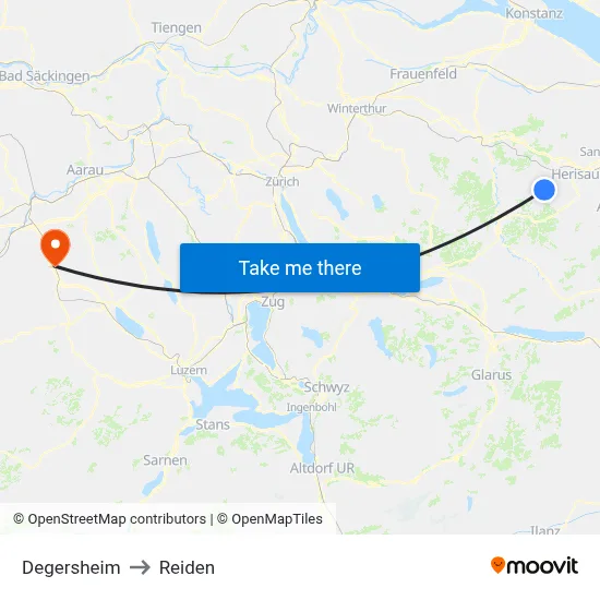 Degersheim to Reiden map