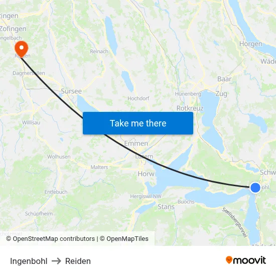 Ingenbohl to Reiden map