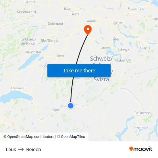 Leuk to Reiden map