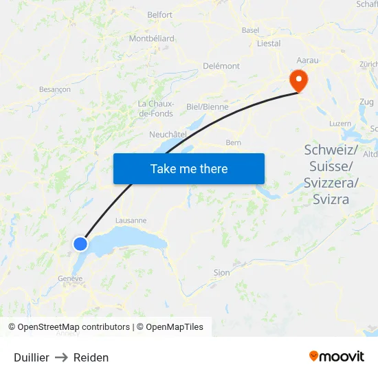 Duillier to Reiden map