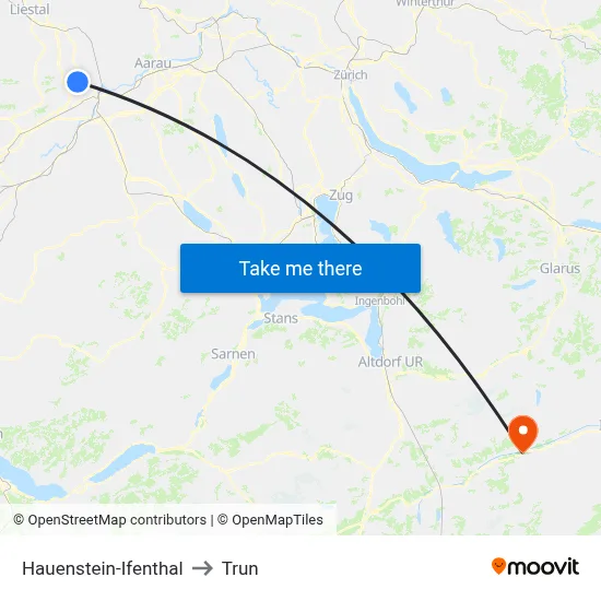 Hauenstein-Ifenthal to Trun map