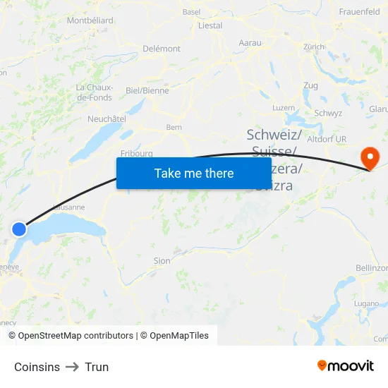 Coinsins to Trun map