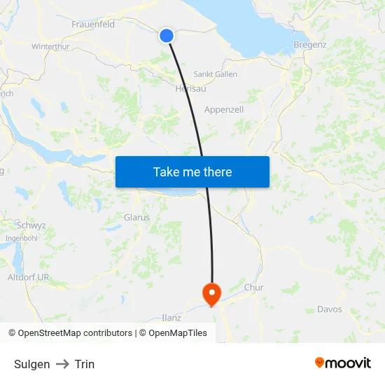 Sulgen to Trin map