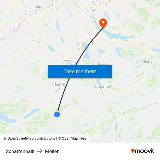 Schattenhalb to Meilen map