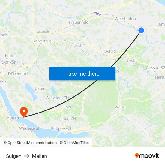 Sulgen to Meilen map