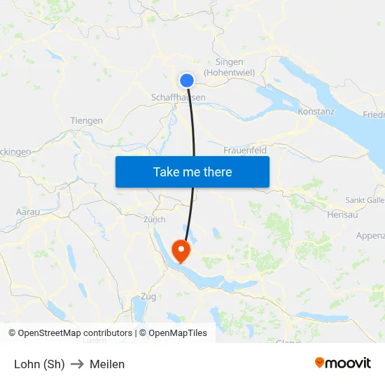 Lohn (Sh) to Meilen map