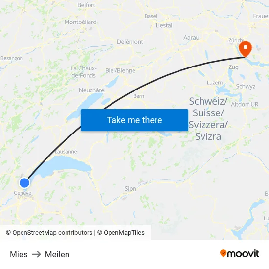 Mies to Meilen map