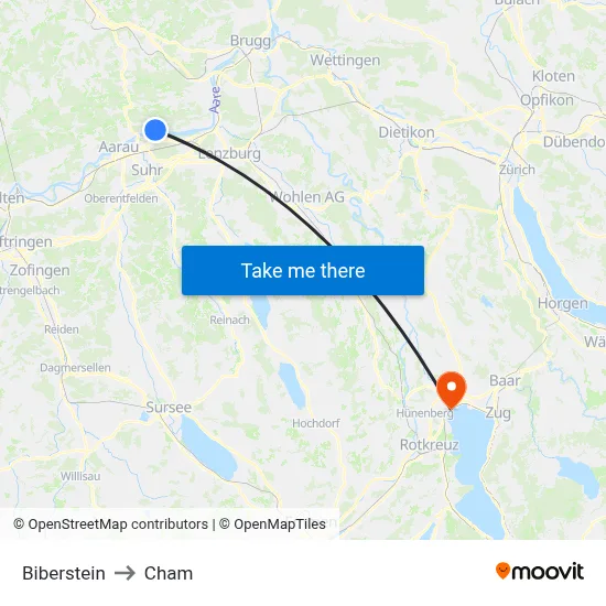 Biberstein to Cham map