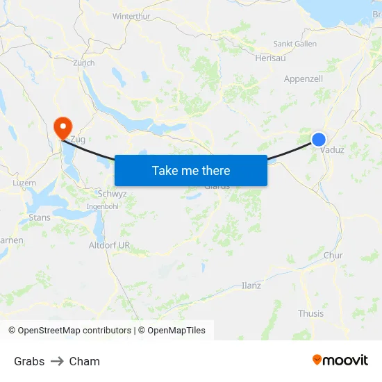 Grabs to Cham map