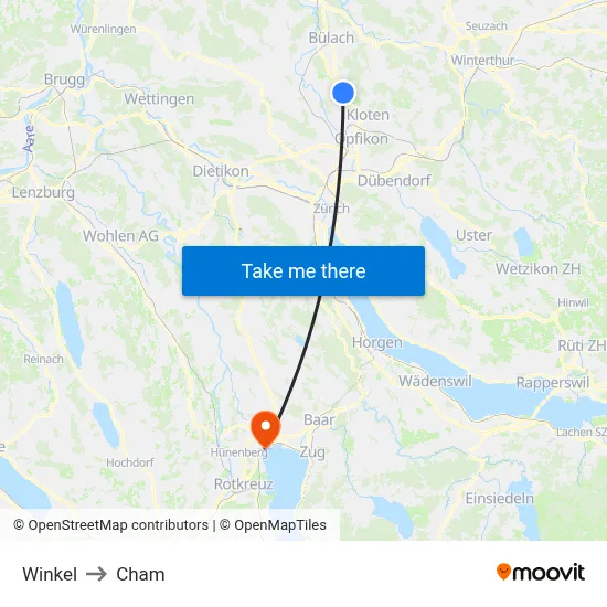 Winkel to Cham map