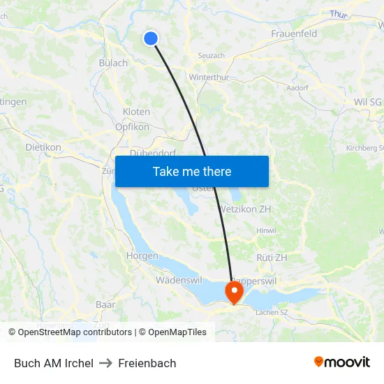 Buch AM Irchel to Freienbach map