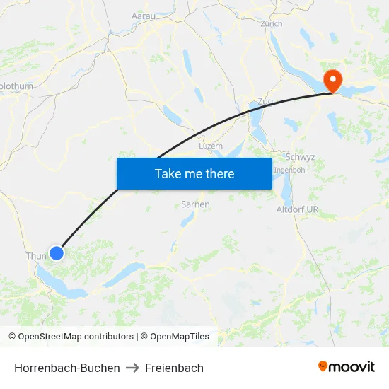 Horrenbach-Buchen to Freienbach map