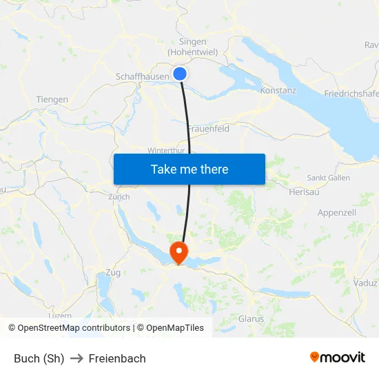 Buch (Sh) to Freienbach map