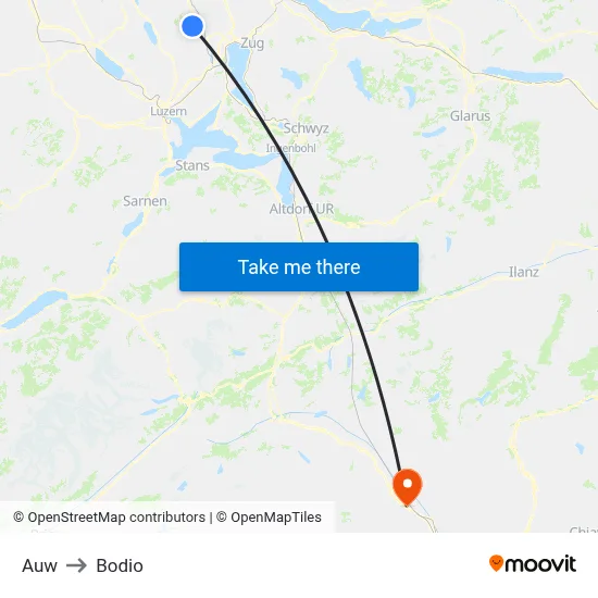 Auw to Bodio map