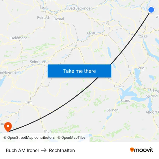 Buch AM Irchel to Rechthalten map