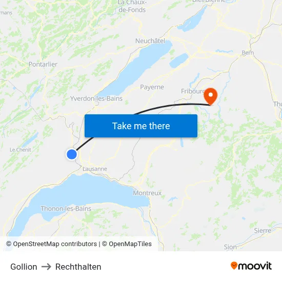 Gollion to Rechthalten map