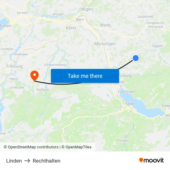 Linden to Rechthalten map