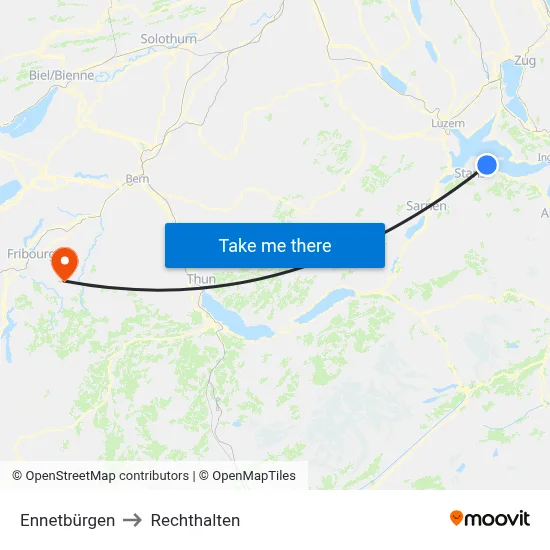 Ennetbürgen to Rechthalten map
