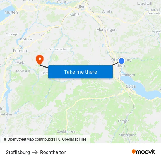 Steffisburg to Rechthalten map