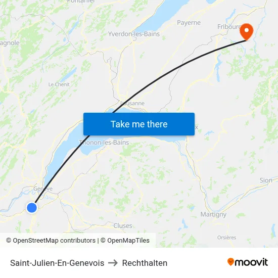 Saint-Julien-En-Genevois to Rechthalten map