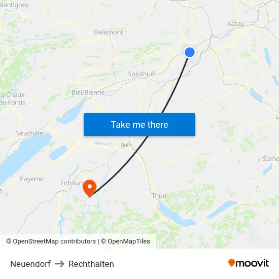 Neuendorf to Rechthalten map