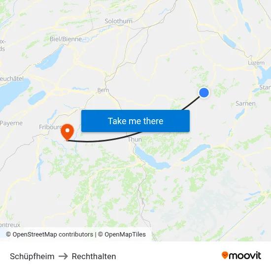 Schüpfheim to Rechthalten map