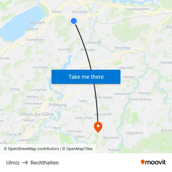 Ulmiz to Rechthalten map