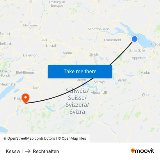 Kesswil to Rechthalten map