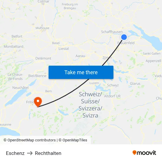 Eschenz to Rechthalten map