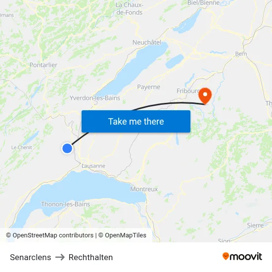 Senarclens to Rechthalten map