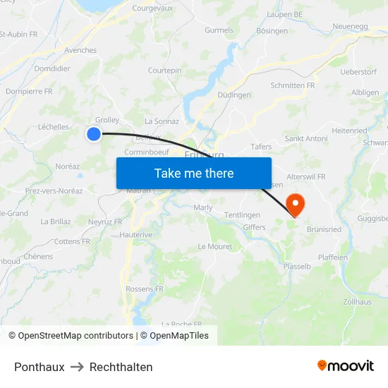 Ponthaux to Rechthalten map