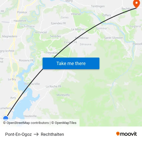 Pont-En-Ogoz to Rechthalten map