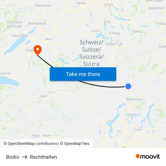 Bodio to Rechthalten map