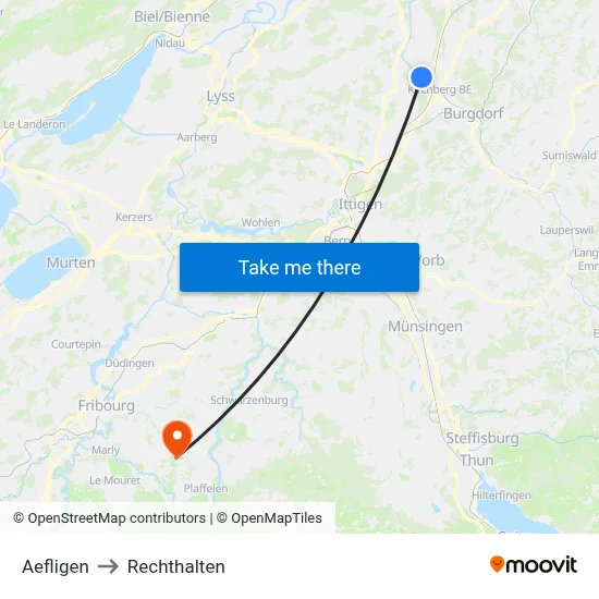 Aefligen to Rechthalten map