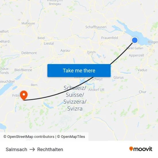 Salmsach to Rechthalten map